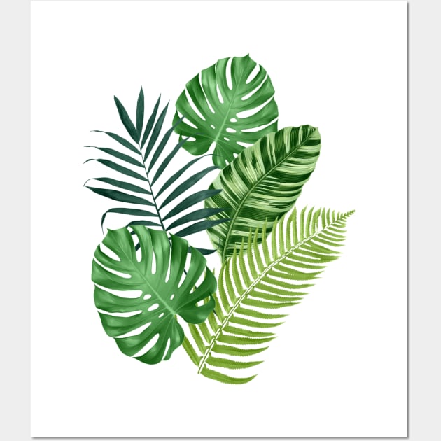 Tropical leaves Wall Art by CatyArte